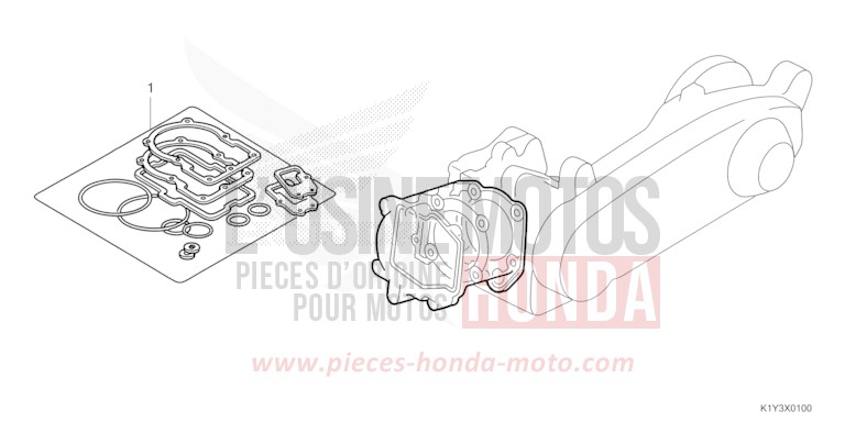 GASKET KIT A for PCX 125 CANDY LUSTER RED (R368) from 2021